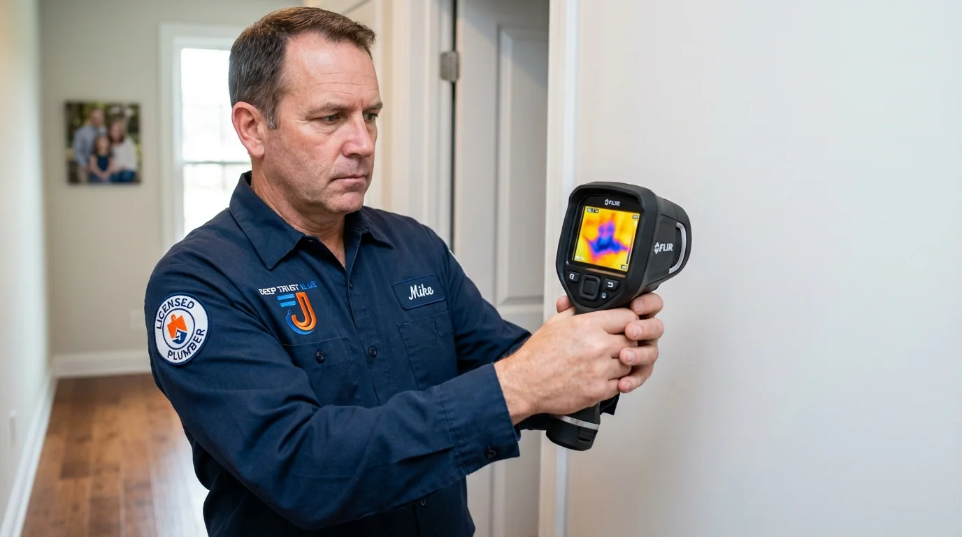 Thermal imaging leak detection by Johns Plumbing LLC in Chouteau